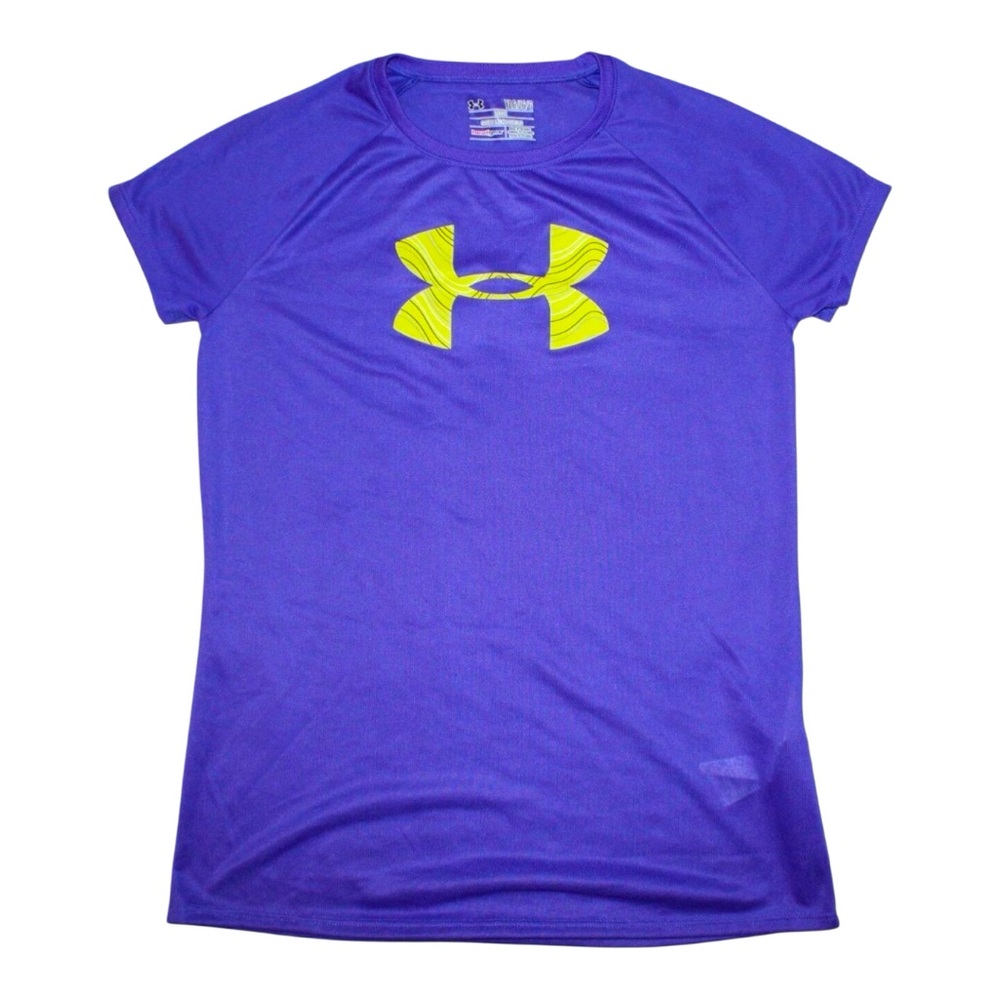 🗺️ Under Armour Youth Heat Gear Loose T-Shirt EUC Youth, Girl Size large